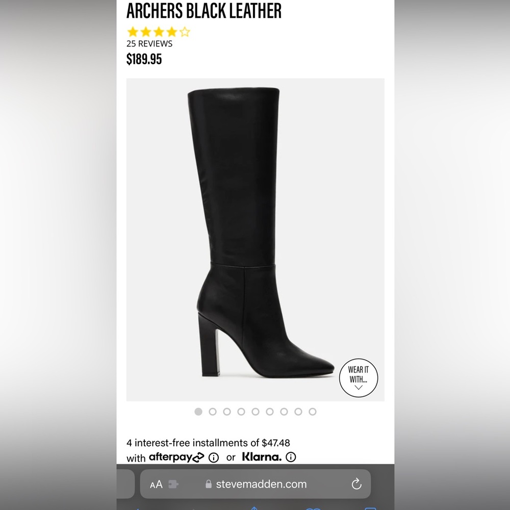 Like new black Steve Madden Boots
